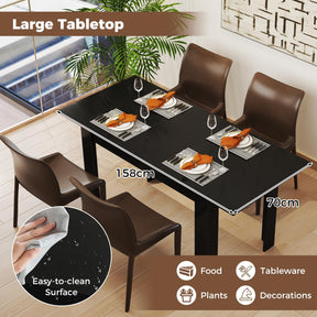 Extendable Dining Table Kitchen Industrial Table w/ Adjustable Tabletop