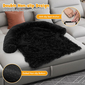 Plush Calming Dog Couch Bed, Dog Sofa Bed for Furniture Protector