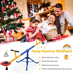 Kids Seesaw, Swivel Teeter Totter Playground Equipment for Children w/360 Degree Rotation, Stopper Leg