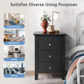 Giantex Nightstand with Drawers 3 Drawers