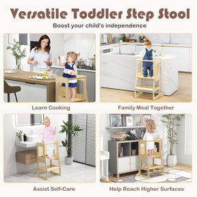 3-in-1 Foldable Kitchen Standing Tower for Toddlers
