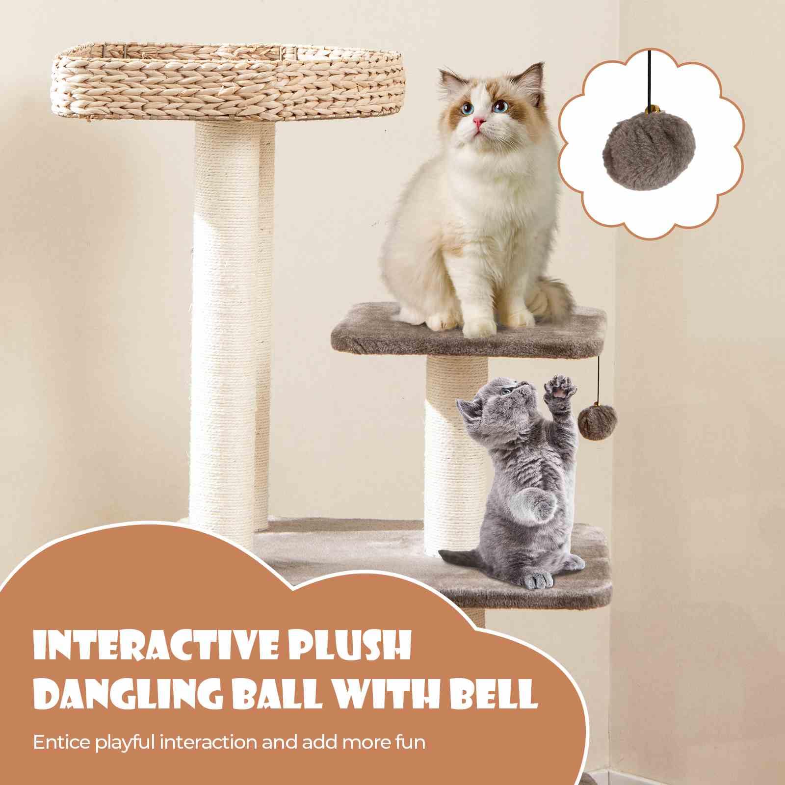 131cm Cattail Cat Tower for Indoor Kittens & Adult Cats