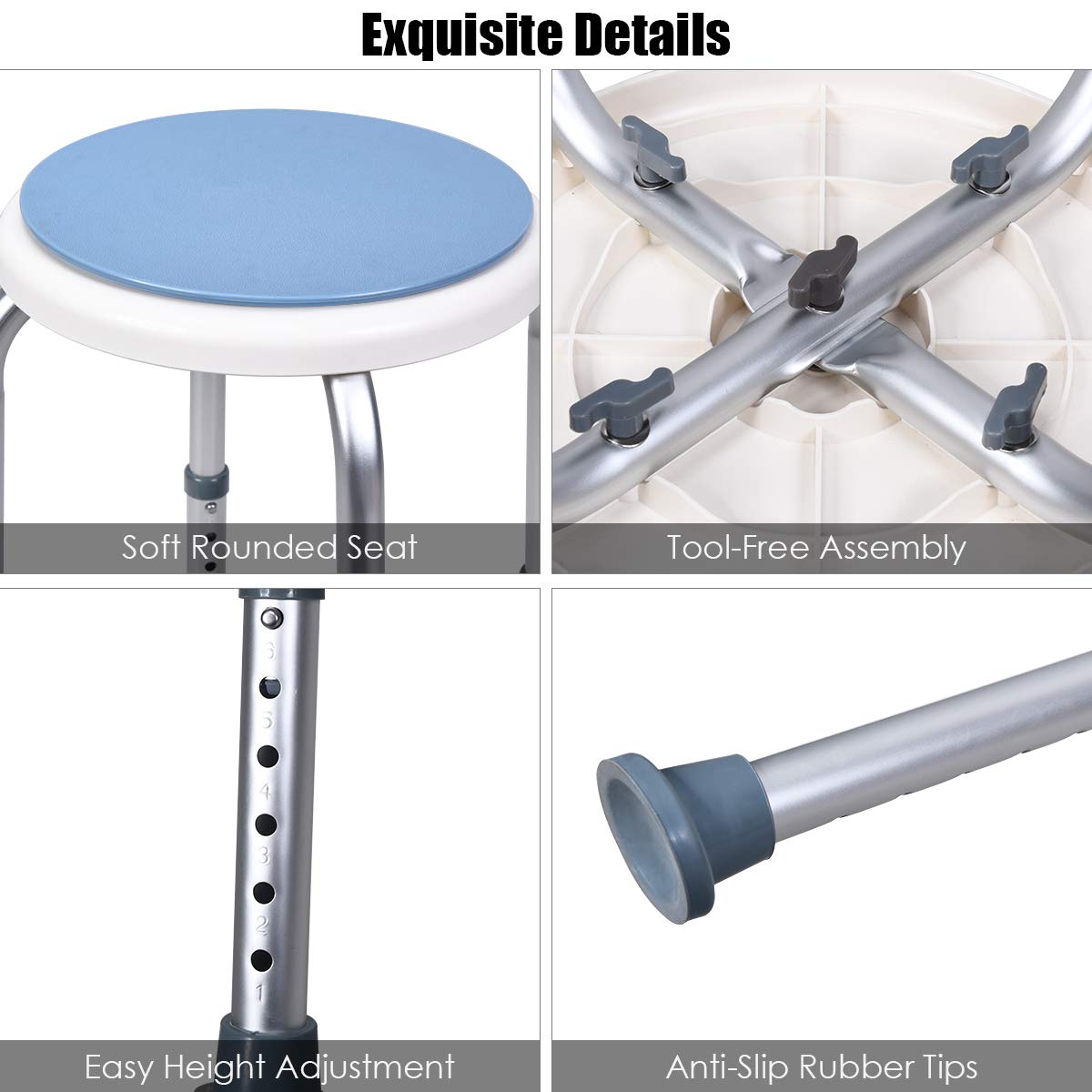Giantex 360° Rotating Shower Stool