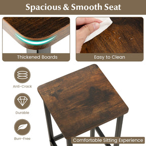 72cm Bar Chair with Metal Legs & Footrest
