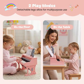 HONEY JOY Mini Keyboard Piano for Kids, 25 Keys Electric Piano