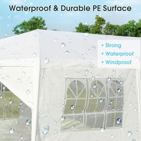 Waterproof Gazebo Tent with 6 Removable Side Panels for Party