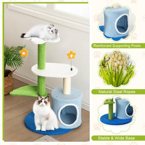 4-Tier Modern Cat Tree Tower for Indoor Cats