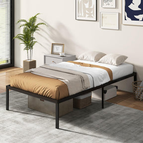 Giantex Twin Size Platform Bed Frame, 36 cm High Heavy-Duty Metal Bed Base with Under Bed Storage Space