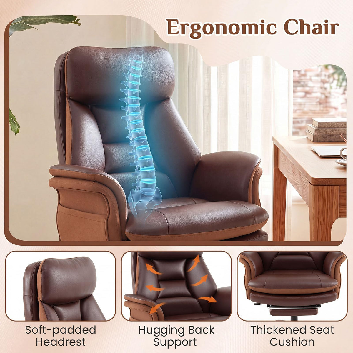Big & Tall Office Chair, Ergonomic Criss Cross Chair