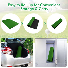 Golf Hitting Mat, Standard Real Feel Golf Practice Mat with Synthetic Turf and 2 Tee Positions