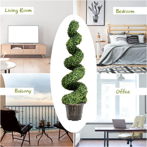 Giantex 118cm Artificial Boxwood Spiral Tree