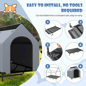 132cm Elevated Dog House for Large Breeds