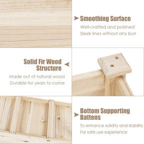 Giantex Raised Garden Bed, Elevated Wooden Planter Box Kit