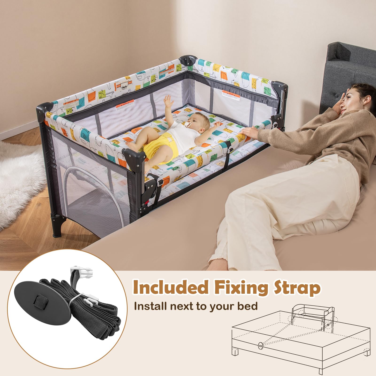 BABY JOY 5-in-1 Baby Bassinet