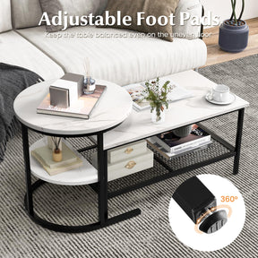 Giantex Nesting Coffee Table Set of 2, Detachable Table Set