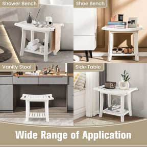 Giantex Shower Bench, Waterproof Bath Spa Shower Stool with Curved Seat