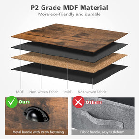 Giantex Dresser Organizer with 5 Drawers, 2-Tier Rustic Storage Organizer