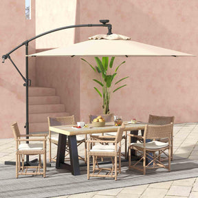 3M Solar LED Offset Cantilever Umbrella with Easy Tilt Adjustment