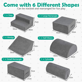 6-Piece Baby Climbing Blocks Kids Indoor Soft Play Structure