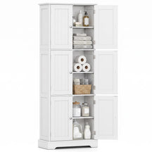 Tall Bathroom Storage Cabinet with 6 Doors, 60 x 30 x 160 CM