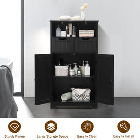 Giantex Bathroom Floor Cabinet, Storage Cabinet, Standing Cupboard for Kitchen