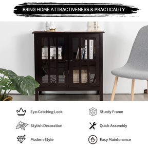 Storage Sideboard Cabinet, Free Standing Console Table Organizer