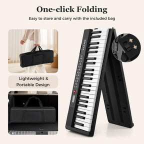 HONEY JOY 88 Keys Foldable Piano Keyboard