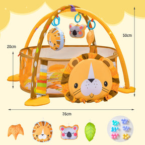 Baby Play Gym, 4-in-1 Baby Play Center for Newborn & Infants w/Soft Padding Mat & Arch Design