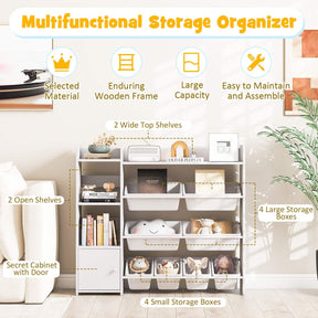 HONEY JOY Kids Bookshelf, Toy Storage Organiser