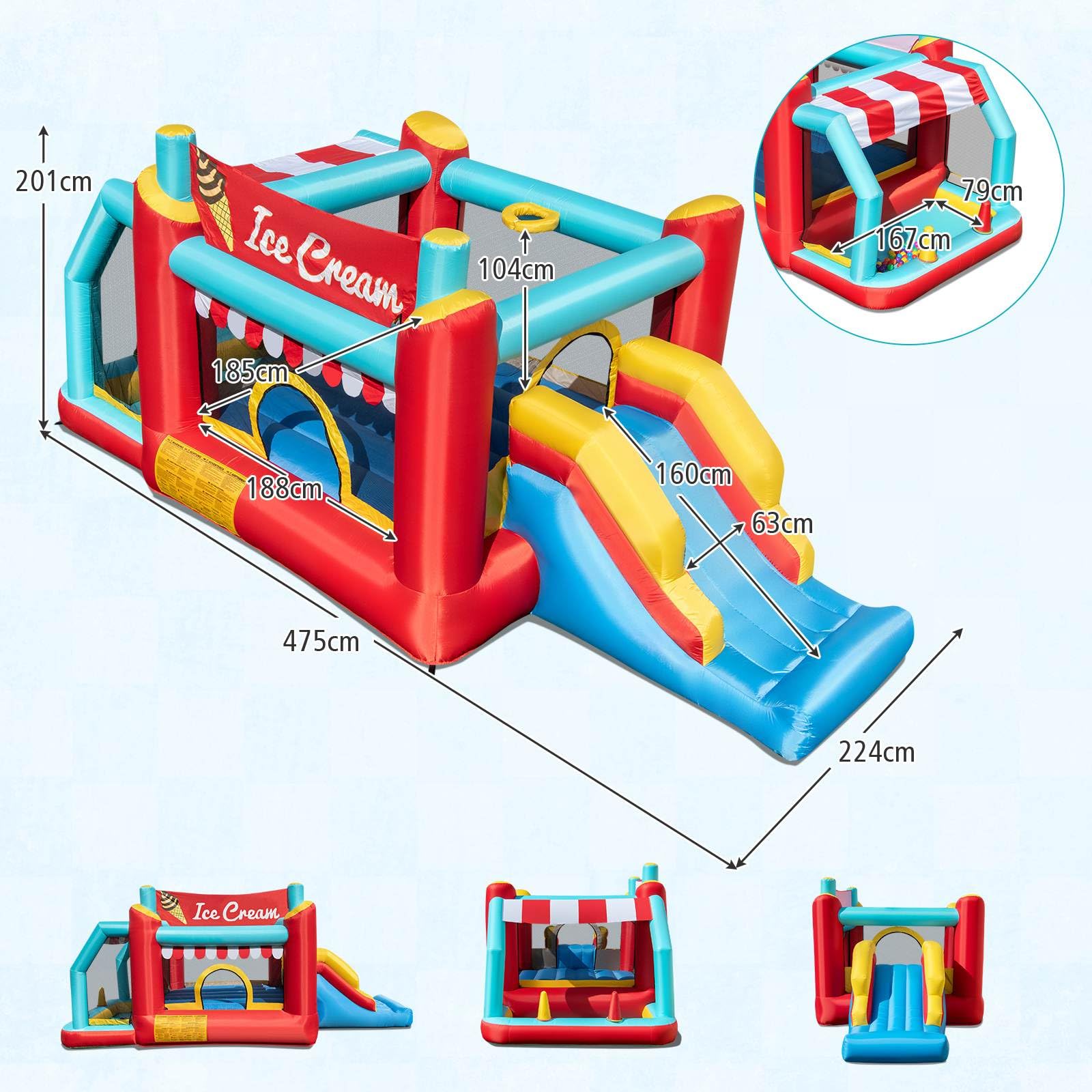 HONEY JOY 5-in-1 Ice Cream Jumping Castle