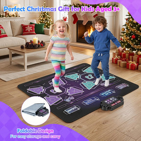 Kids Dance Mat, Electronic Playmat w/4 Modes & 3 LED Speeds 