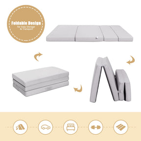 Giantex 10cm Folding Mattress, Portable Sofa Bed Play Mat for Guests Kids