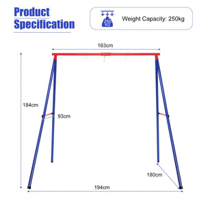 HONEY JOY Heavy Duty Steel Swing Frame (Without Swing)