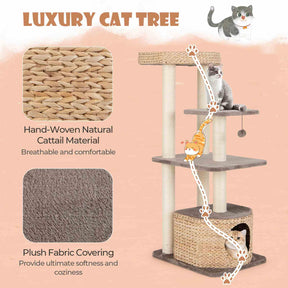 131cm Cattail Cat Tower for Indoor Kittens & Adult Cats