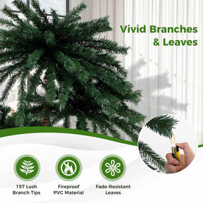 Artificial Lighted Palm Tree with Metal Base 157 Branch Tips
