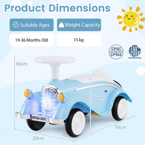 Toddler Ride on Toy, Classic Foot to Floor Kid Sliding Car with Steering Wheel