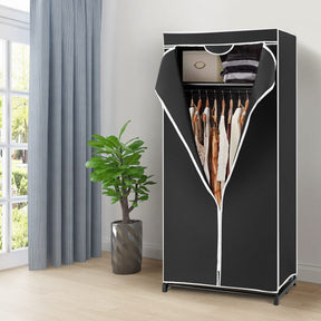Giantex Wardrobe w/Metal Frame, Folding Fabric Cabinet