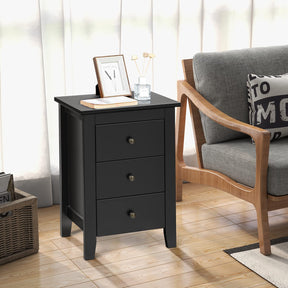 Giantex Nightstand with Drawers 3 Drawers