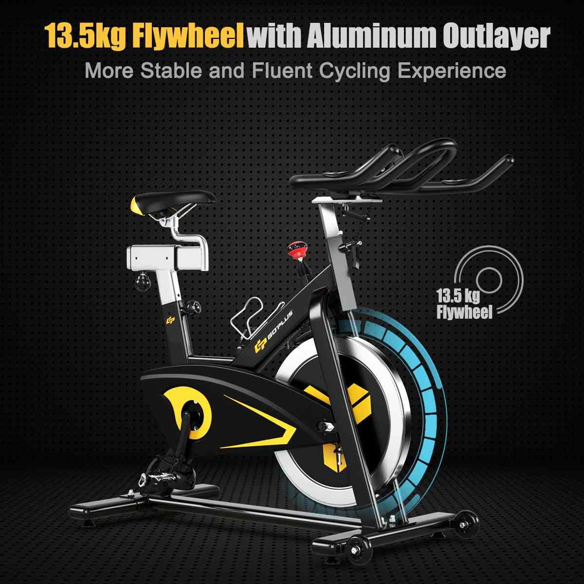 Magnetic Exercise Cycling Bike w/ Adjustable Resistant&Multi-Position Adjustment