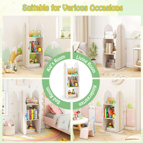 Kid's 360° Rotating Bookshelf Toy Storage Organizer with 5 Shelves