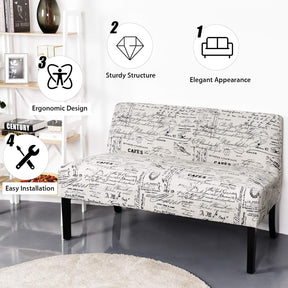 Giantex Armless Loveseat Sofa, 2-Seater Sofa