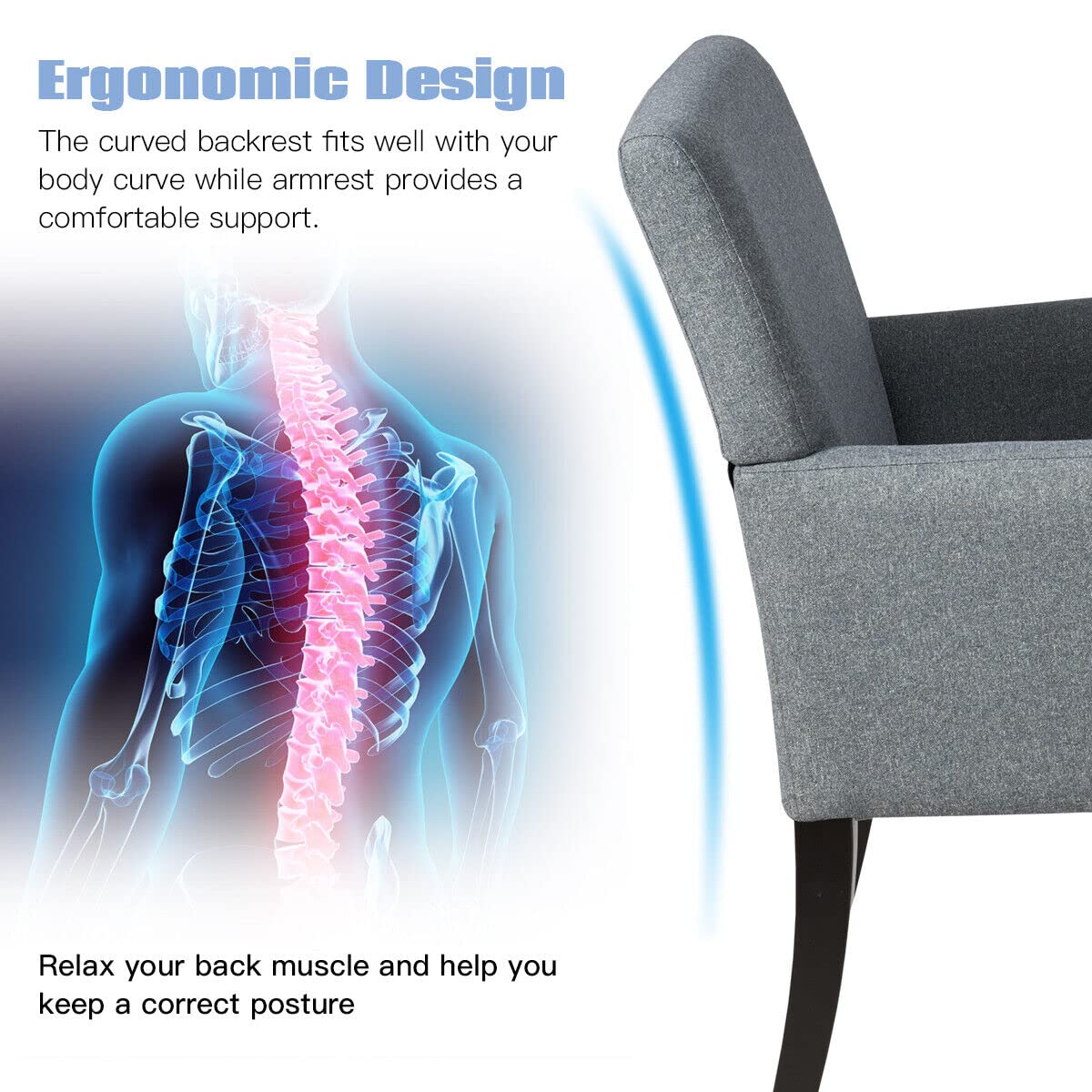 Giantex Executive Guest Chair, Contemporary Arm Chair