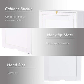 Giantex Wall Mounted Fold Out Convertible Desk, Multi-Function Floating Desk for Home Office