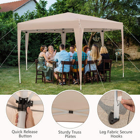 4 x 3.5 m Hexagonal Pop-Up Canopy Tent, Heavy-Duty Height Adjustable Gazebo Shelter