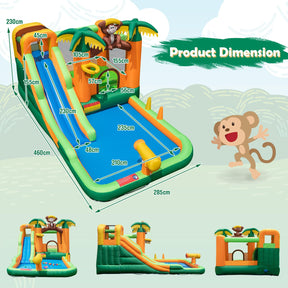 Inflatable Water Slide, 7-in-1 Bounce House Water Park, Kids Indoor Outdoor Jumping Castle (without 680W Blower)