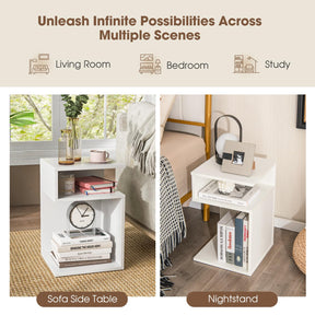 Giantex S-Shaped Side Table for Small Space