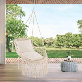 Hanging Hammock Chair with Soft Seat Cushions for Patio/Bedroom