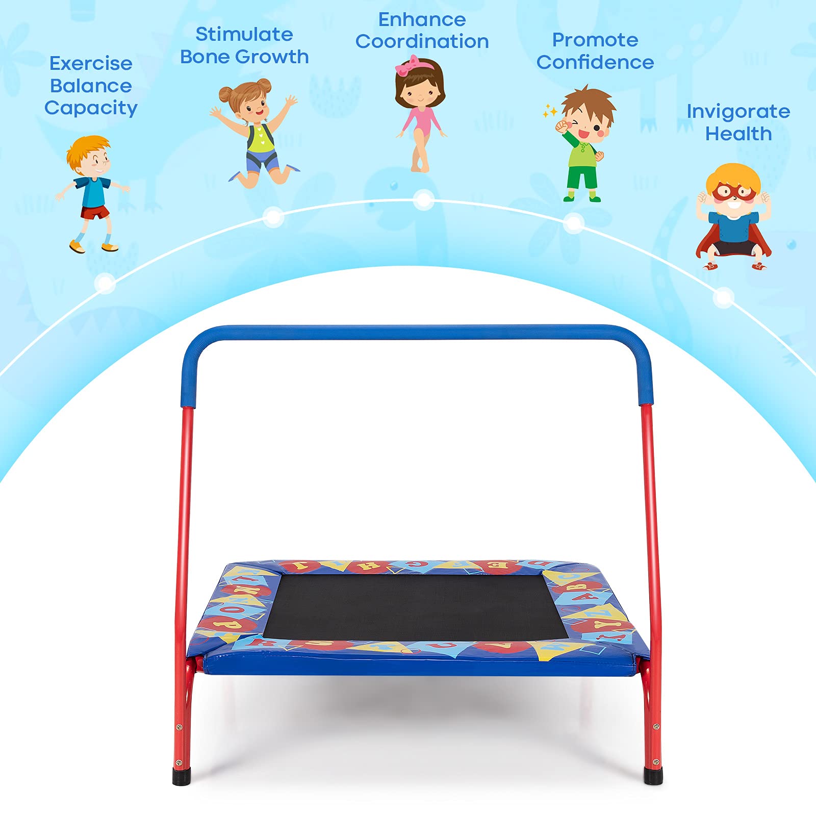 Baby JOY 36” Square Toddler Trampoline