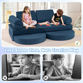 13 PCS Modular Kids Play Couch for Nursery Playroom Bedroom Living Room