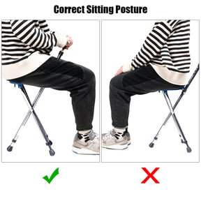 Portable Multifunctional Aluminum Crutch W/LED Light & Ergonomic Handle